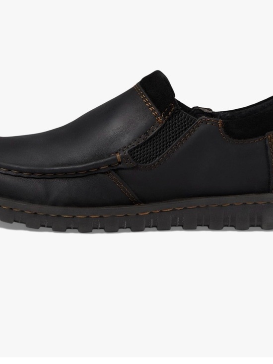 Born Black Leather Slip-On Loafer with Contrast Stitching main image 6